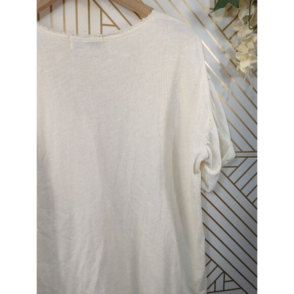 WILDFOX Women's I Owe It To Shore Tunic Pearl V-Neck Flowy Cotton Size XS - Picture 8 of 8